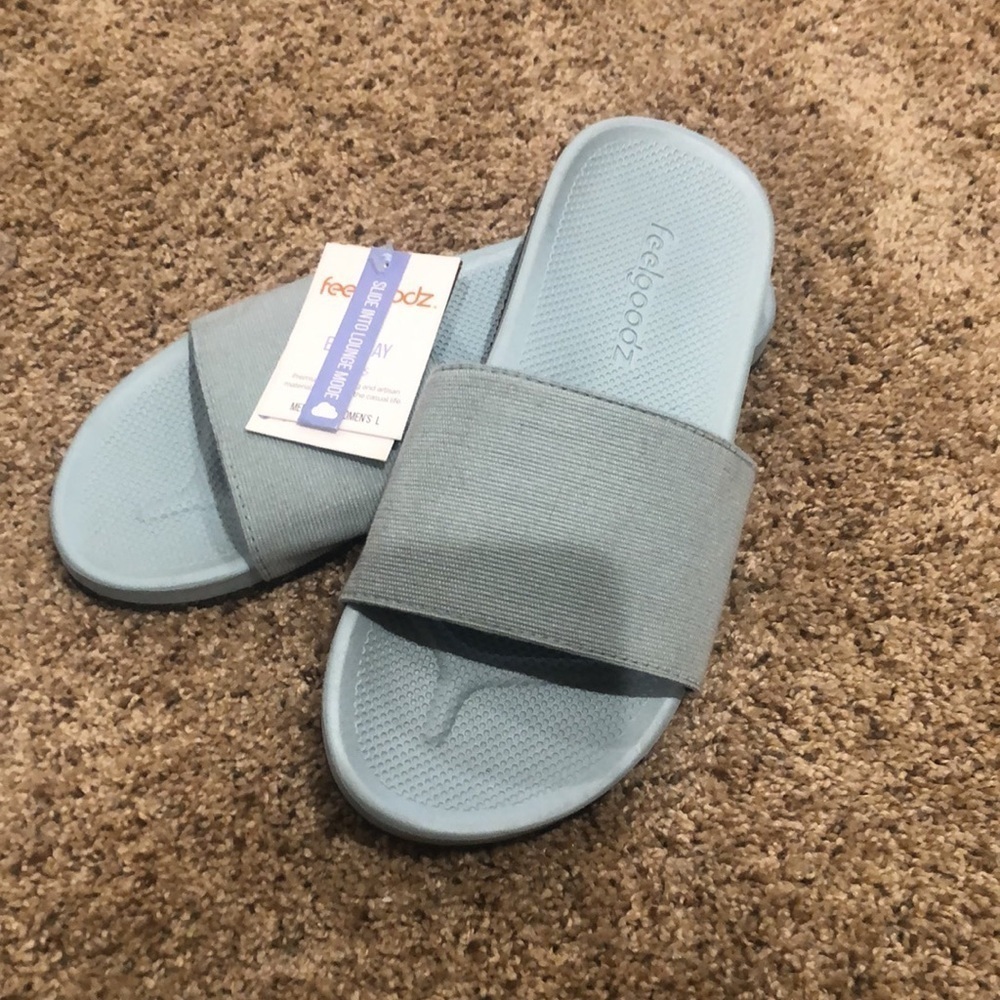 Feelgoodz /NWT/ Easy Day Slides Color: Sage/ Woman’s XS 5-6 & L 9.5-11 & - Picture 2 of 10